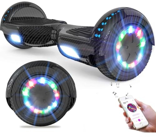 GeekMe Hoverboards 6.5”Zweimotoren 2-Rad-Hoverboards Hoverboards mit LED-Leuchten Bluetooth