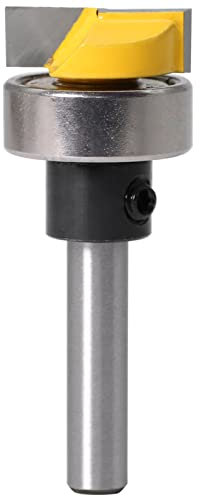 Fresa de mango de carburo sólido ， Fresa de corte for plantilla de vástago de 6 mm y 1/4, fresa for limpieza de fondo, 3/4 de ancho x 1/4 de alto, cortadora for carpintería(1I4 inch shank)