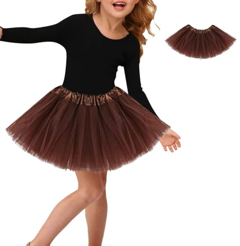 Girls Layered Tulle Ballet Tutu Skirt Puffy Princess Fairy Dress Daily Halloween Birthday