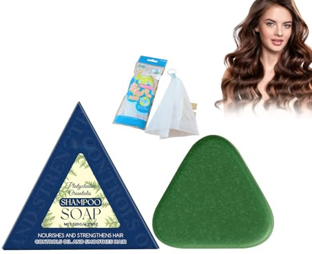 Shampoo Bar Sapone Solido, Platycladus Orientalis Shampoo Sapone Per Capelli E Cuoio Capelli, Pulizia Delicata Con Usman Grass, Cura Dei Capelli Calmante, Per Capelli Lucidi E Curati