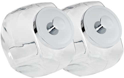 Anchor Hocking Penny Candy Jar 1 Gallon Glass Jar with Lid, Set of 2 Jars
