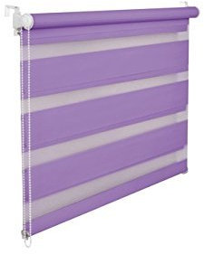 KS Handel 24 DOPPELROLLO DUOROLLO 70 cm BREIT 150 cm LANG LILA VIOLETT INKL. SEILZUG FENSTERROLLO KLEMMROLLO Jalousie