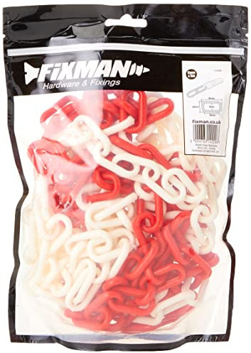 Fixman 615292 Chaîne Plastique Rouge/Blanc