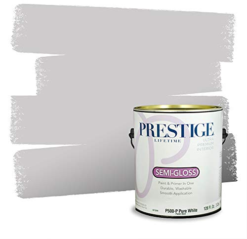 PRESTIGE Paints Interior Paint and Primer In One, 1-Gallon, Semi-Gloss, Comparable Match of Behr* Rock Crystal*