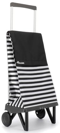 Carro Rolser Plegamatic Marina 2 Ruedas Plegable - Blanco y Negro