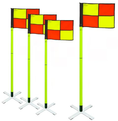 AGORA Pro Line Soccer Indoor/Turf Corner Flags - Set of 4
