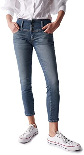 Salsa Jean Push Up Mystery Cropped avec détail