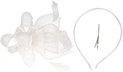 FRCOLOR Chapeau Bibi et Pince à Cheveux pour Femmes Design Vintage Adapté aux Goûters Mariages Événements Spéciaux Look Chic