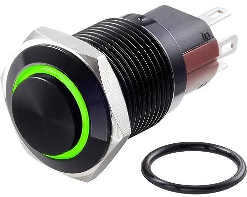 TRU Components TC-7495076 TC-GQ16-KH-11E/J/G/12V/A Vandalismusgeschützter Druckschalter 48 V/DC 2 A 1 x Aus/(EIN) Taste