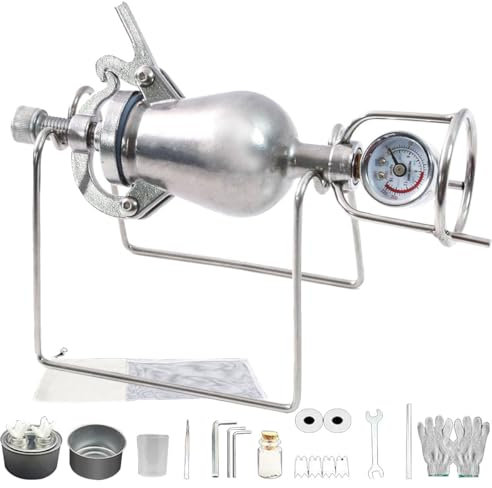 MLYYYDSS Retro Popcorn Maker Chinese Traditional Old-Fashioned Pop Corn Machine, 304 Stainless Steel Mini Hand Cannon Food Amplifier, Popcorn Cooker for Family Gathering Party Fun,360ml