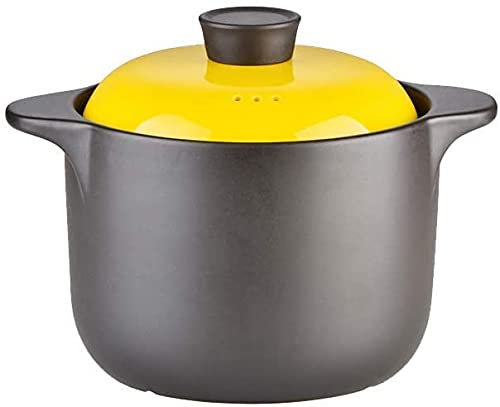 CVNIMV Olla para estofado de cazuela, Olla para Sopa, Olla para Sopa, Olla para gachas domésticas, Cabeza de Pescado, Olla de cerámica Poco Profunda para Cocina