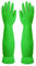 MIN-XL Guanto in gomma per lavastoviglie, impermeabile e resistente all'olio, adatto per la pulizia della cucina, lavaggio dei vestiti, pulizia della casa, lavaggio in lavastoviglie 45CM (Verde, L)