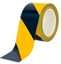 Generisch Absperrband 40mm x 33m, Warnband, Markierungsband, Signalband zur Abgrenzung von Sicherheitsbereichen, Gelb/Schwarz