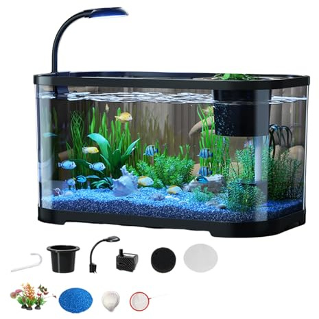 Kit Iniziale Per Acquario, Acquario Silenzioso, Acquarios Decorativo Per Tartarughe Terrestri, Acquarios Per Principianti Da Scrivania, Vaso Decorativo Per Betta