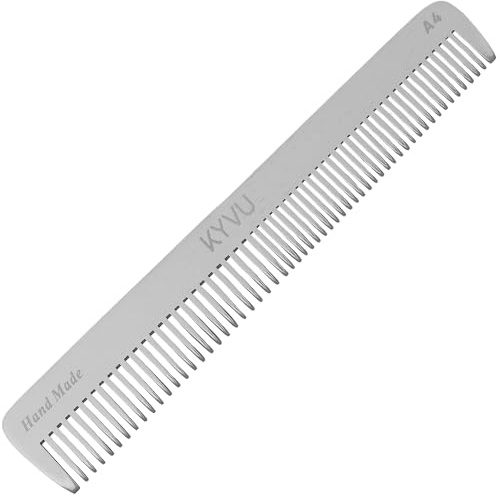 KYVU A4 handgjord 17,7 cm dubbeltandad aluminiumkam