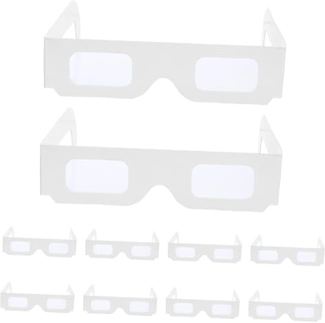 CAXUSD 25 St Unika Diffraction Glasögon för Fest och Karneval Färgglada Pappersglasögon med Regnbågseffekt Partytillbehör för Födelsedagsfirande och Festivaler
