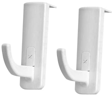 TOYZFRIENDY 2 Pièces Support Casque Mural Adhésif Crochet Casque Bureau Blanc Porte-écouteurs Robuste pour Maison Bureau Cyber Maintien sans Marque ni Dommage