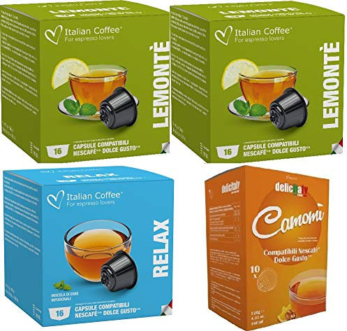 Degustación Infusiones y Tes Compatibles Dolce Gusto 64 Capsulas 3 Variedades