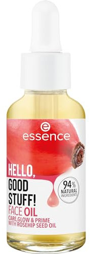 essence HELLO, GOOD STUFF! FACE OIL, Gesichtsöl, Transparent, feuchtigkeitsspendend, pflegend, strahlend, vegan, ohne Alkohol, ohne Parabene, ohne Mikroplastikpartikel, 1er Pack (30ml)