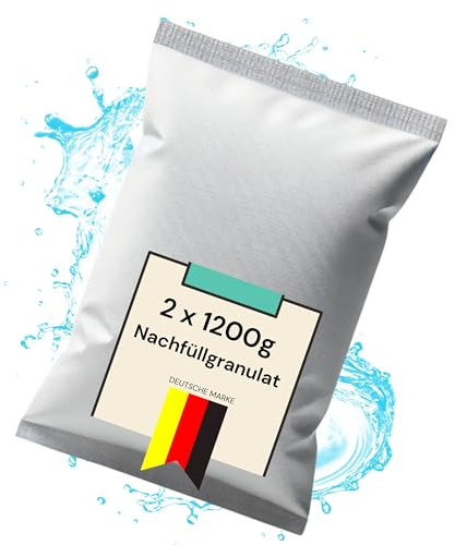 VANI Luftentfeuchter Nachfüllpack (2 Stück, je 1200g) - Luftentfeuchter Granulat - Schutz gegen Schimmel & Gerüche - Entfeuchter Nachfüllpack für Bad, Küche & Auto