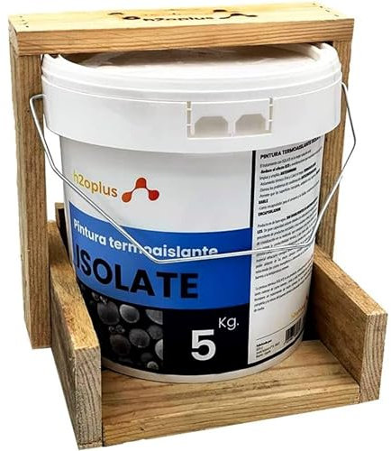 h2oplus ISOLATE Peinture thermo-isolante blanche 5 kg - Protection anti-humidité et isolation thermique supérieure | Idéal pour intérieur et extérieur | Peinture blanche anti-humidité.