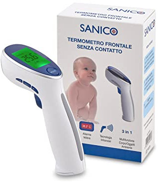 Sanico Infrared Thermometer - Accurate Temperature Measurement, 34 Memory Modes, Fever Alarm, Sturdy Design, Multi-functional, Easy to Use - For Body, Objects, Room Temperature