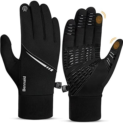 Guantes de Invierno, Guantes Ciclismo Guantes de Pantalla Táctil Impermeable Guantes Deportivos Running Cálido resistentes al viento para Esquí Nieve Ciclismo Deporte Gym para Hombre y Mujer M