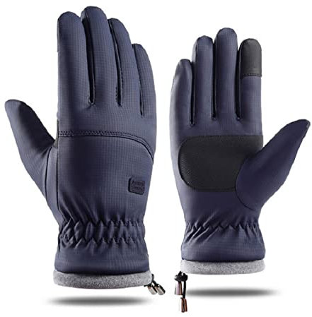 starfa lab Winterhandschuhe Herren Damen Thermohandschuhe wasserdichte Touchscreen Handschuhe Warme Geeignet für Outdoor Sportarten, Laufen, Wandern, Skifahren, Fahrradhandschuhe (blau)