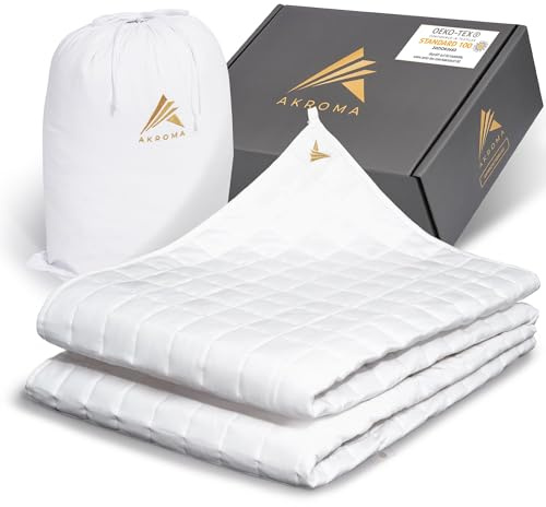 Akroma Premium Gewichtsdecke 135x200cm 9KG – Anti Stress Therapiedecke - Schwere Bettdecke zum Besser schlafen – Entspannungsdecke gegen Schlafstörung - 100% Baumwolle (OekoTex) - Weighted Blanket