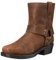 Stivali Western da Uomo Punta Quadrata Stivaletto Biker con Cerniera,Marrone,44 EU