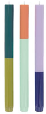 REMEMBER Stabkerzen 3er Set Riga 26cm hoch aus veganem Stearinwachs