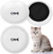 Otauoaea Gamelle Chat, Lot de 3 Gamelle pour Chat, Bol Chat avec Base en Caoutchouc Antidérapante, Gamelle en Céramique pour Chat, Bol pour Chat, Gamelles d'eau pour Soulager la Fatigue des Whiskers