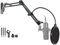 Support mural pour microphone, bras de microphone pour Logitech Blue Yeti, Razer, HyperX, Shure, Rode Mic Broadcasting, voix off, streaming et cabine d'enregistrement