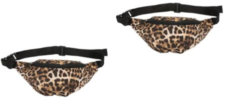 CATIEBYE 2 Stück Packung Leoparden-gürteltasche Für Damen Leoparden Geldbörse Hüfttasche Für Damen Hippe Bauchtasche Für Unterwegs Sportliche Umhängetasche Reise-umhängetaschen Für Damen Pu