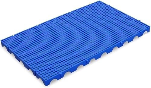 Vassoi in plastica blu con divisori – piastrelle per pallet ad incastro ispessite per magazzini e carichi di animali domestici, piattaforma di cattura dell'olio durevole e cuscinetti di stoccaggio
