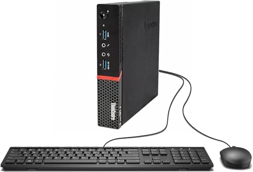 Lenovo ThinkCentre M700 mini PC de escritorio, Intel Core i5-6500, 8 GB de RAM, SSD de 256 GB, teclado estadounidense, WiFi, Bluetooth, Windows 11 Pro (renovado)
