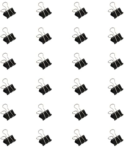 Pinzas plegables de acero inoxidable de 24 piezas, pinzas de papel de metal, pinzas para la cola, para bolsas de alimentos, tablero de dibujo, hogar y oficina, pinzas para clasificar archivos