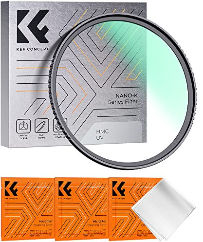 K&F CONCEPT Nano-Klear Filtro de Protección UV de Vidrio Óptico con Revestimiento Nano para Objetivo 86mm(Incluye 3 Paños de Limpieza)