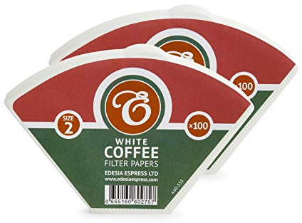 Edesia Espress Koniska Kaffefilter I Papper, Storlek 2, Vit | För Manuell Kaffebryggare, Pour Over Och Mjuk Bryggning, Storlek 2 Vit, 200 Filter, Manuell Bryggning