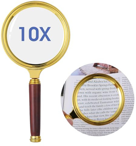 cobee Loupe de lecture x10 - Loupe de poche pour apprendre les personnes âgées - Lecture de livres de journaux - Observation des insectes et des loisirs