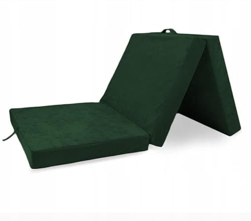 Bielik Klappmatratze 80x195 | Gästematratze Klappbar mit Oeko-Tex Standard 100 | Antiallergisches Reisebett Baby | Multifunktional Bodenmatratze | Faltmatratze Farbe: (Flaschengrün), Twin