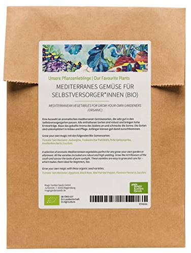 Våra växtfavoriter: medelhavsgrönsaker för självförsörjande trädgårdsmästare (ekologiska) – fröset med 6 fantastiska sorter för den färgglada självförsörjande trädgården – högt utbyte och utsökt!