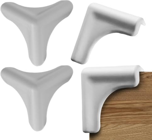 Protector de esquinas para bebés, parachoques de esquina para muebles, 4 piezas de silicona triangular anticolisión, cojín de esquina anticolisión de silicona para mesa de salón, campana extractora