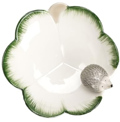 CAIRIAC Assiette en forme de hérisson, plateau à bonbons, plateau à bijoux, bol de service décoratif en céramique pour bagues, boucles d'oreilles, colliers, montres, pièces de monnaie, clés