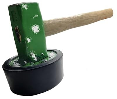 VERLEGEHILFEN Plattenlegerhammer rund B WARE Lackschaden volle Funktion Plasterhammer 2500 g