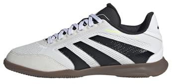 adidas Predator League Indoor Football Boots Kids Fußballschuhe, Cloud White/Core Black/Lucid Lemon, 31 EU