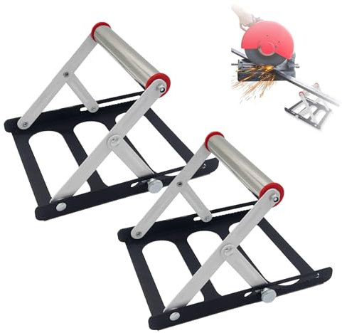 FENGJIAHUI Marco de soporte ajustable para cortadoras, 2 piezas dentado marco de soporte ajustable para máquinas de corte, soporte de sierra de mesa, soporte de trabajo para máquina de corte