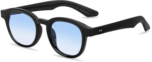 Jynnxa Gafas de Sol Hombre Tintadas Lentes de sol Marco Redondas UV400 para Mujeres y Hombres Vintage Oculos de Sol Coloridas