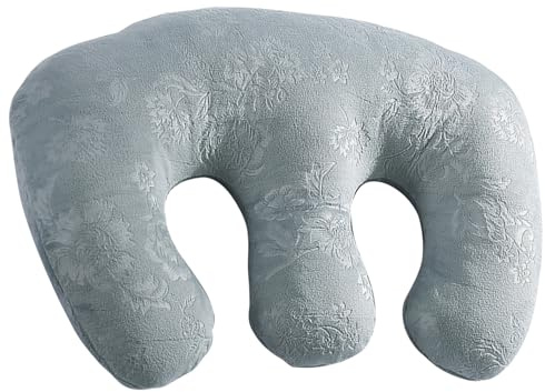 Almohada de pecho ergonómica desmontable cojín para dormir boca abajo almohadilla de apoyo para el pecho cojín para mesa de masajes spa salón de belleza dormir gris