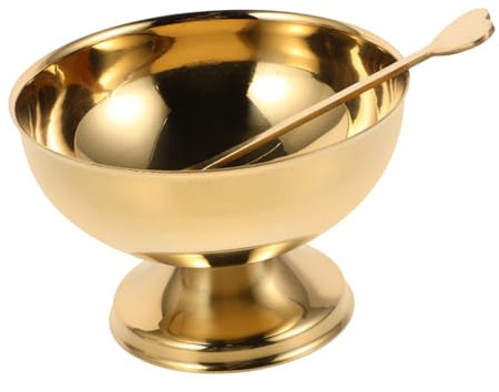 Alipis Coppa Crema - Piatto Da Portata in Acciaio Inossidabile Per Dessert Insalate Snack - Porzione Singola Design Moderno